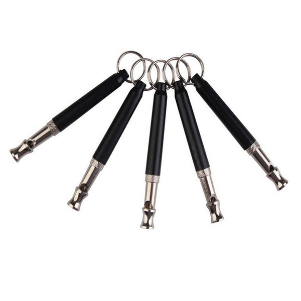 5Pcs Black Two Tone Ultrasonic Flute Dog For Training Sound Obedience Pet Puppy Whistles
