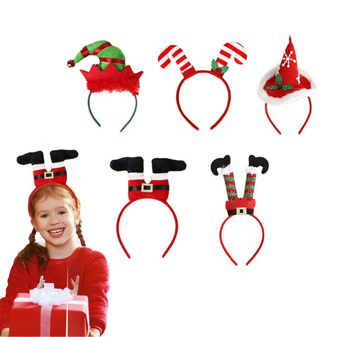 5Pcs Christmas Headband Hoop Party Props Hair Accessories For Women Girls