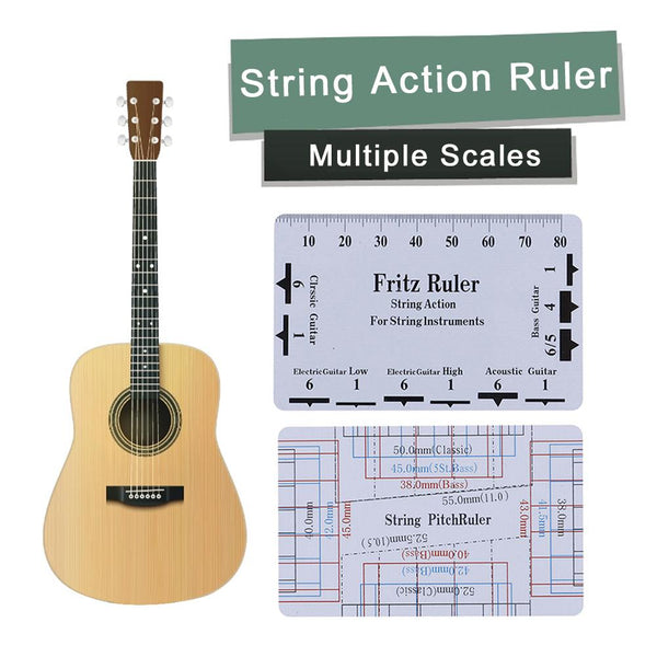 5Pcs Guitar Accessories String Action Gauge Ruler Baroque Bass Pitch Luthier Tool For Instruments