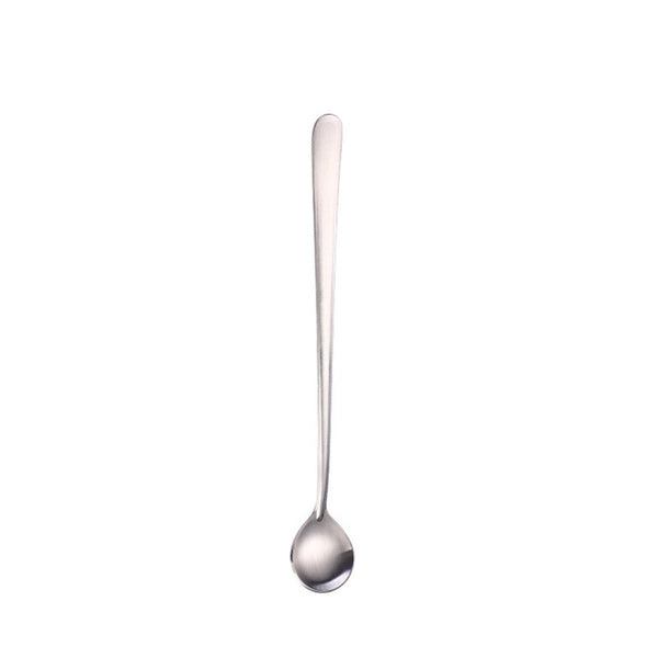 5Pcs Long Handled Stainless Steel Coffee Spoon Ice Cream Dessert Tea For Picnic Kitchen Accessories Spoons