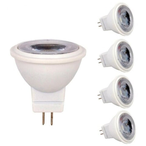 5Pcs Mr11 Led Bulb 20W Halogen Replacement Dimmable 2W 38 Beam Angle 12V Ac Cool White