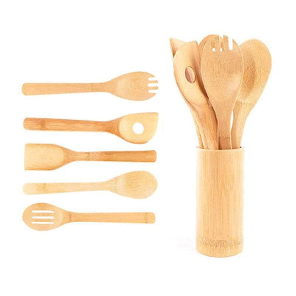 Kitchen Utensil Sets 5Pcs Or 6Pcs Bamboo Cooking Utensils