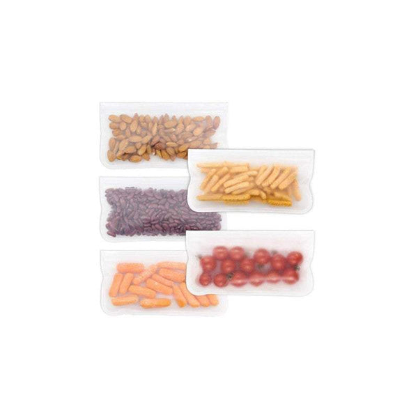 Food Storage 5X Reusable Bags Double Ziplock Eco Friendly Bpa Free Leakproof Food Storage Bags