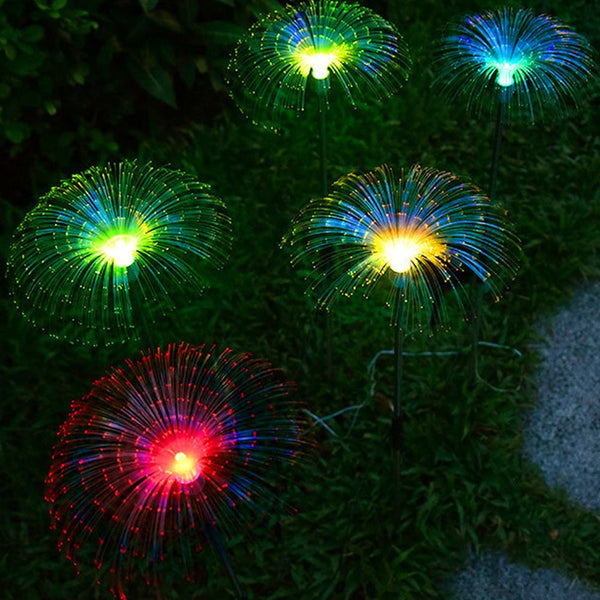 5 Pieces Solar Fireworks Fairy String Led Lights Jellyfish Garden Stake Outdoor Lamp String Lights