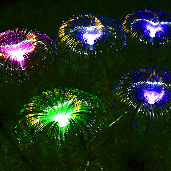 5 Pieces Solar Fireworks Fairy String Led Lights Jellyfish Garden Stake Outdoor Lamp String Lights