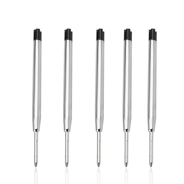 5Pcs Tactical Pen Refills Black Roller Ball Pens & Writing Instruments