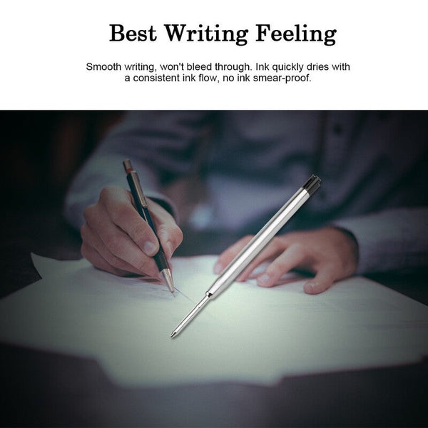 5Pcs Tactical Pen Refills Black Roller Ball Pens & Writing Instruments