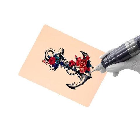 Press on Tattoos 5Pcs Tattoo Practice Skin Blank Double Sided Soft Silicone Fake Beginners