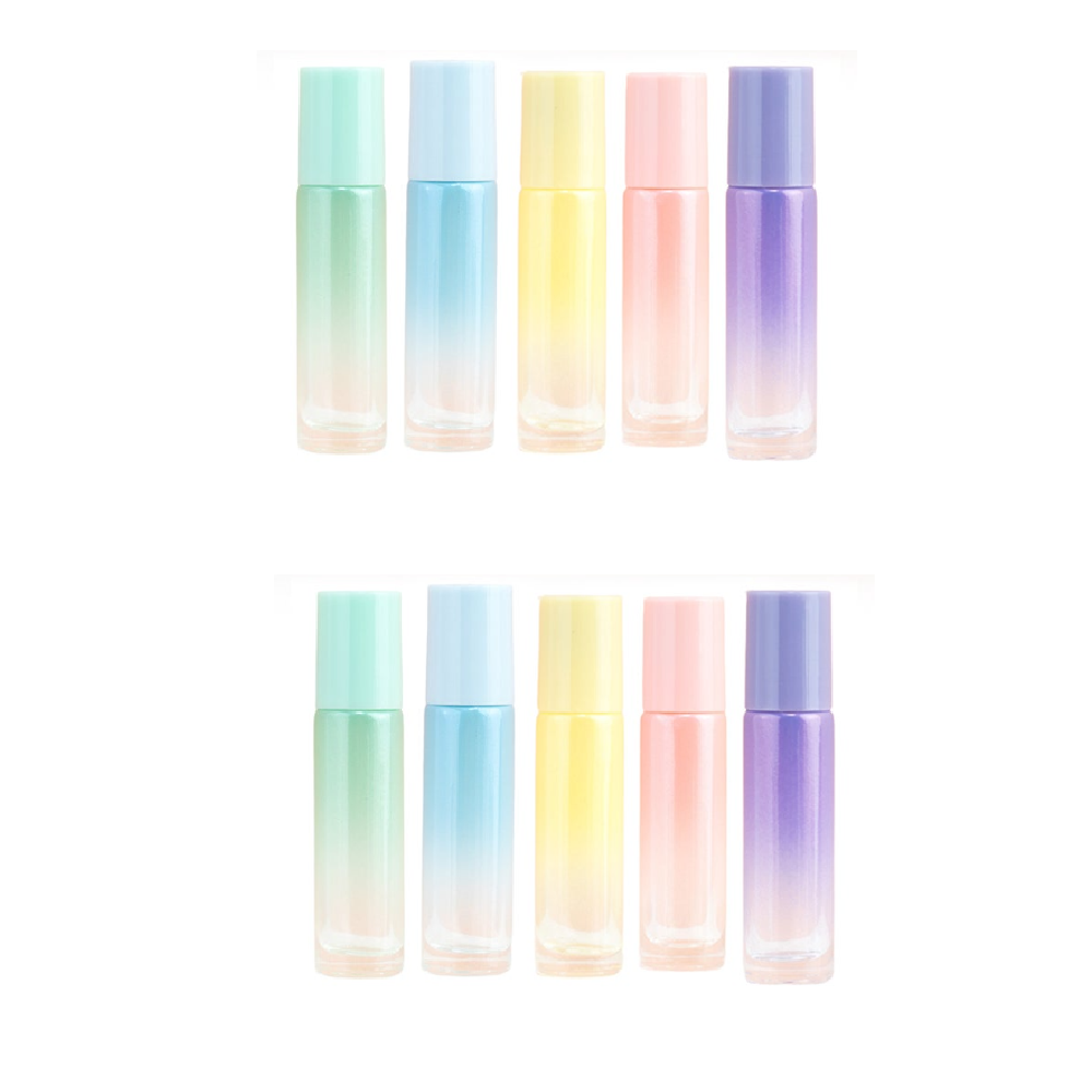 5 Pieces 10 Milliliter Glass Roller Bottles Thick On Ball Essential Oil Aromatherapy