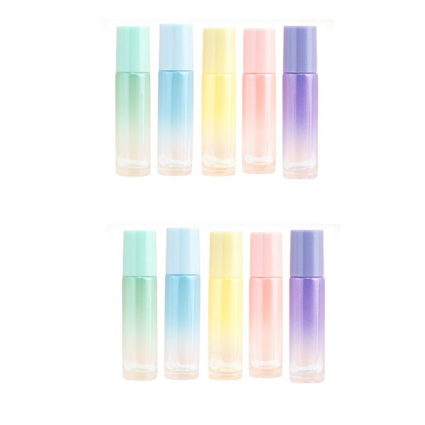 5 Pieces 10 Milliliter Glass Roller Bottles Thick On Ball Essential Oil Aromatherapy