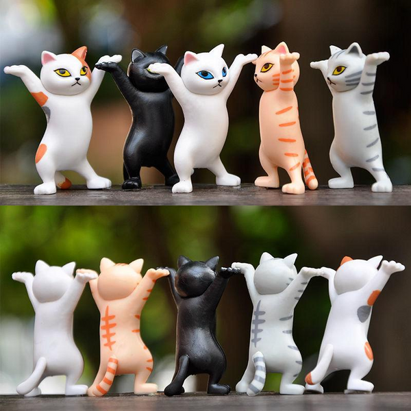 5Pc / Set Cute Cat Desk Accessories Pen Holders