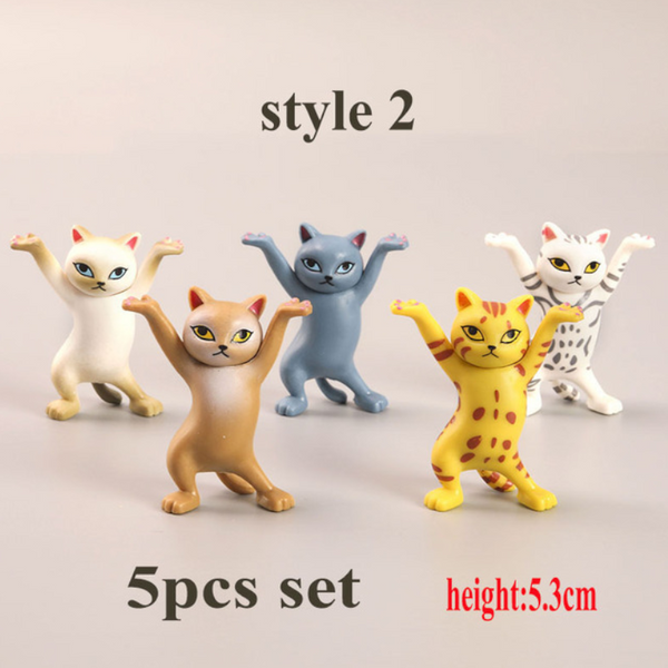 5Pc / Set Cute Cat Desk Accessories Pen Holders