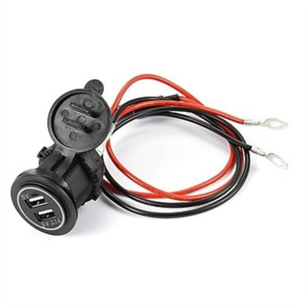 5V 4.2A Dual Usb Port Power Outlet For Motorcycle Boat Black Chargers & Cradles