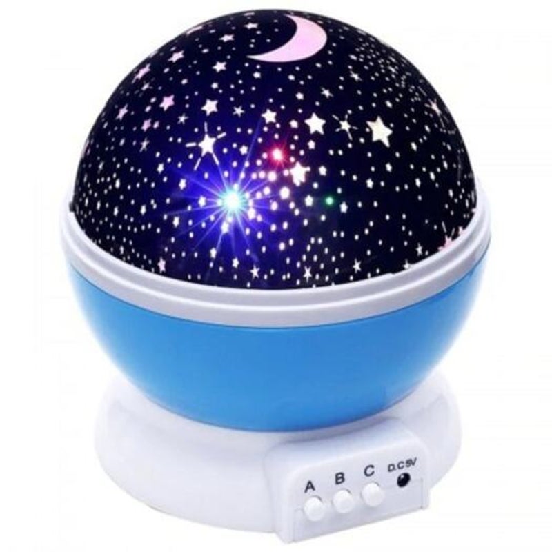 5V Star Light Rotating Projector Lamp For Kids Bedroom Blue Deep Sky Night Lights