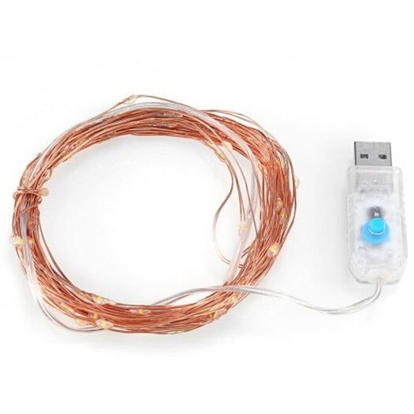 5V Usb 10M Copper Wire 100 Leds Decoration String Lights Warm White