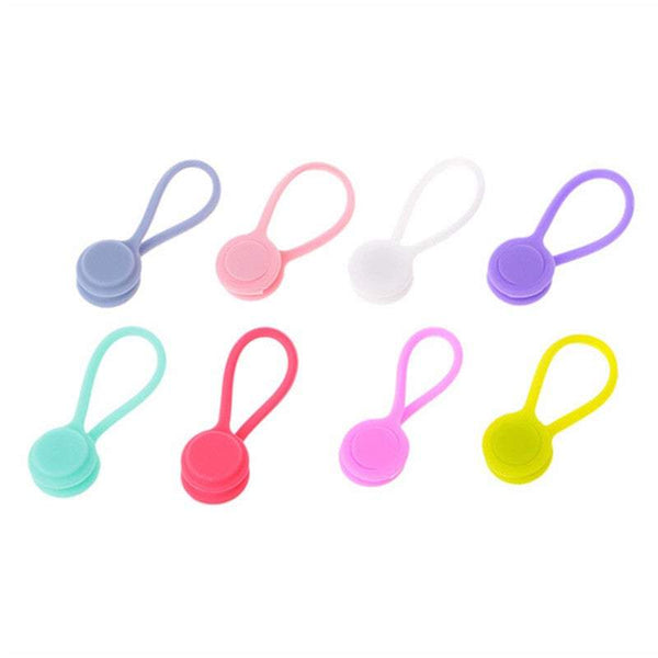 Cable Organisers 5X 10X Magnetic Tie Headphone Earphone Cord Winder Holder Clip Cable Ties & Organisers