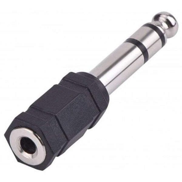 6.5 Mm Audio Stereo Plug To 3.5 Headphone Jack Adapter 3Pcs Black Audio Cables & Adapters