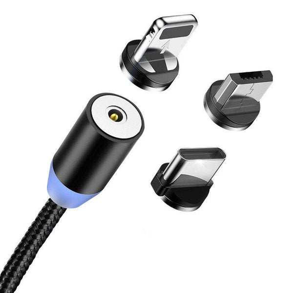 Phone Chargers Cables 6.6Ft Magnetic Suction Line 360 Round Data Three In One Charging Fast Cables & Adapters