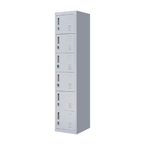 6-Door Locker For Office Gym Shed School Home Storage
