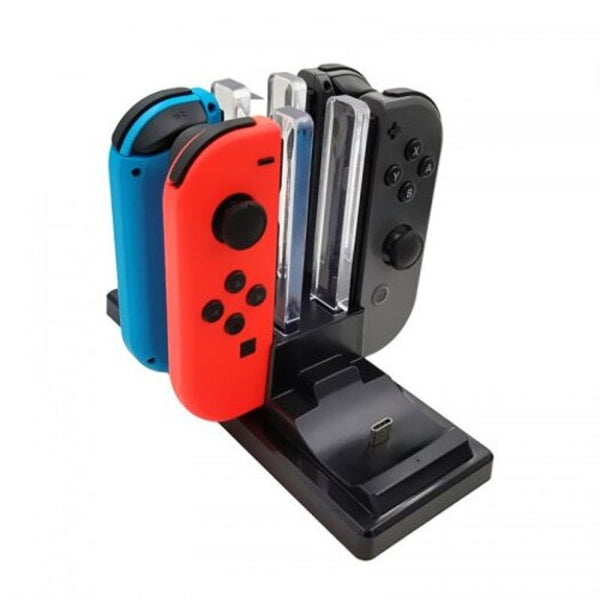 6 In 1 Charging Station For Nintendo Switch Joy Con Controllers Pro Black Chargers & Charging Docks