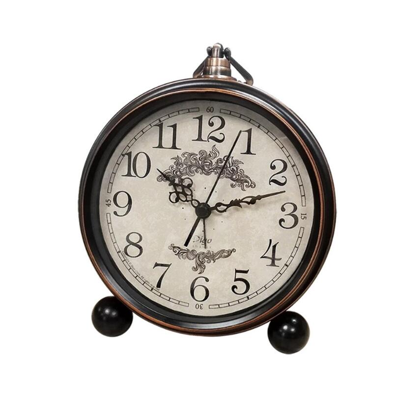 6 Inch Bedroom Living Room Retro Alarm Clock Bedside Creative Seat Alarm Clocks & Clock Radios