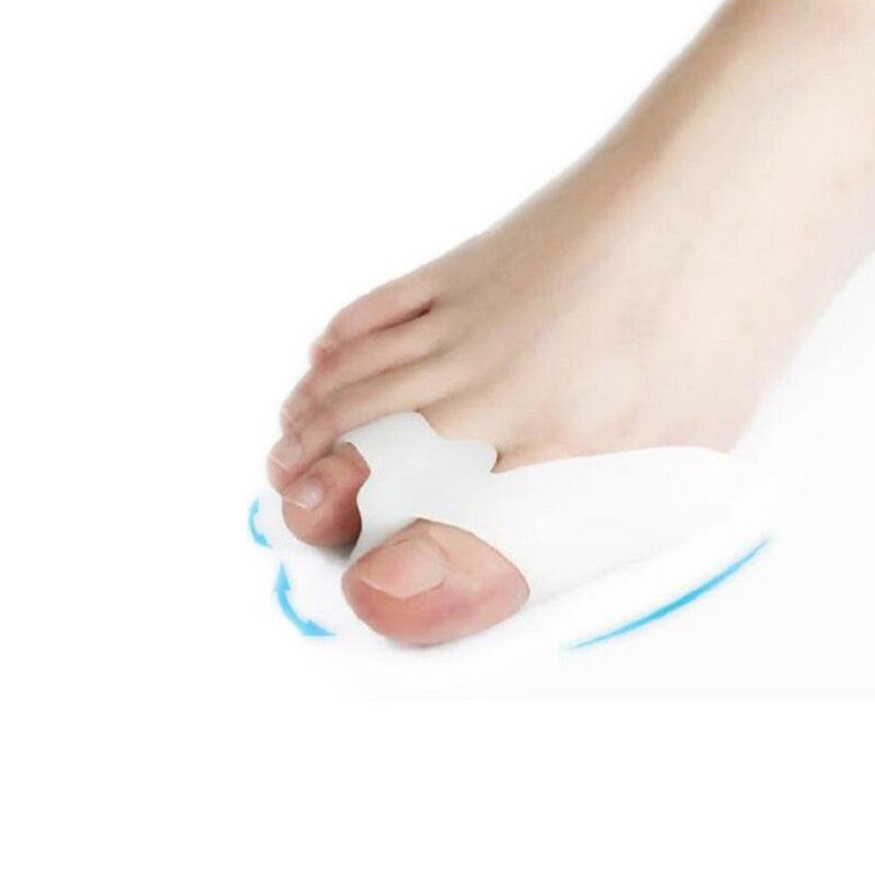 6 Pair Foot Care Tool Silicone Thumb Toe Dual Ring Separators Spacer Straightener