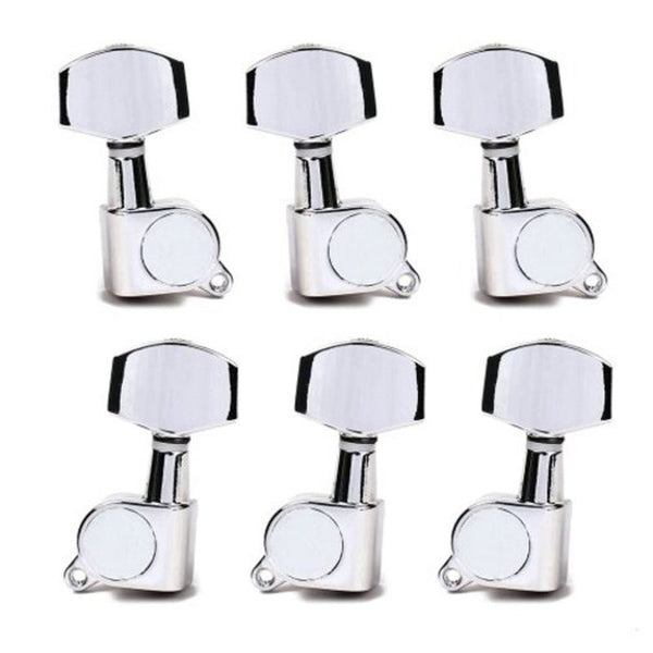 6 Pcs Guitar String Tuning Pegs Tuners Machine Heads Part Silver