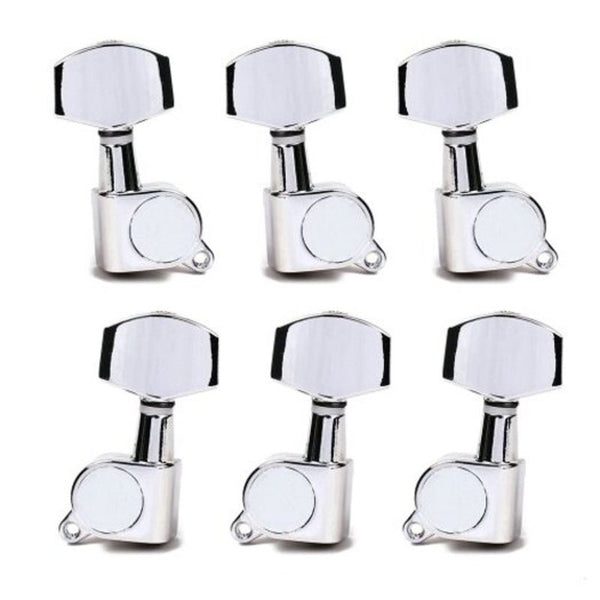 6 Pcs Guitar String Tuning Pegs Tuners Machine Heads Part Silver Guitar Accessories