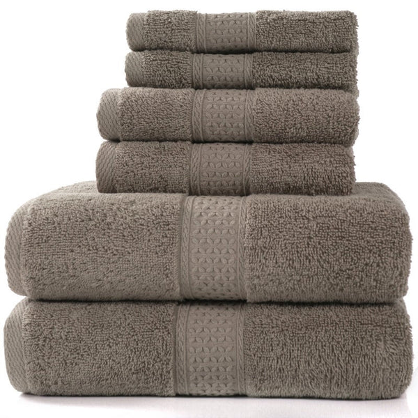 6 Piece Towel Sets Bath Face Hand Ver 5 Towels & Washcloths
