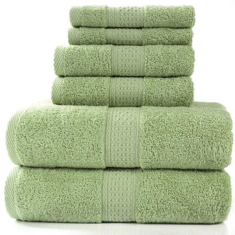 Towels & Washcloths 6 Piece Towel Sets Bath Face Hand Ver 4