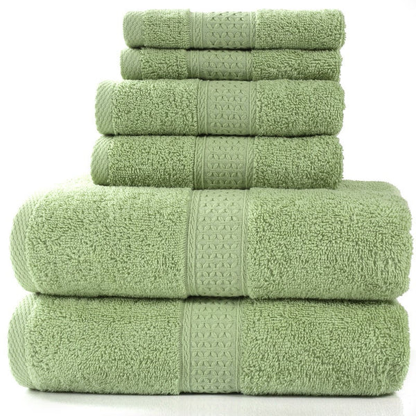 6 Piece Towel Sets Bath Face Hand Ver 4 Towels & Washcloths