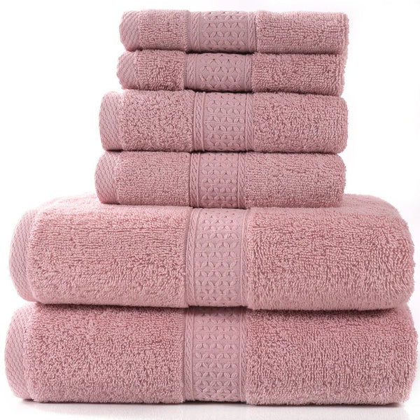 6 Piece Towel Sets Bath Face Hand Ver 8 Towels & Washcloths