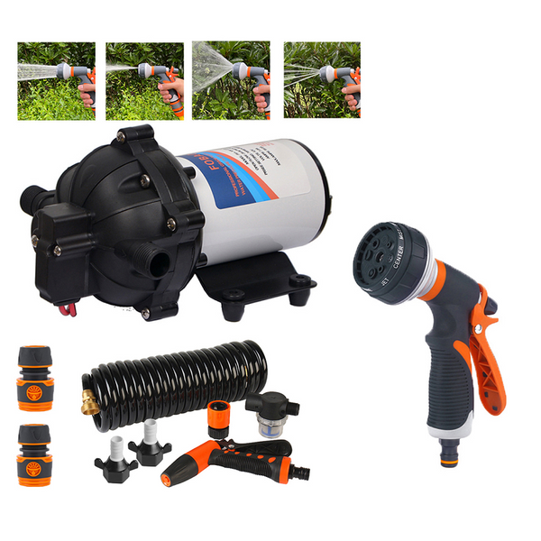 6.6Gpm Washdown Pump Kit 12V W/ Hose Nozzle For Rv Marine Boat Water Pumps & Pressure Tanks