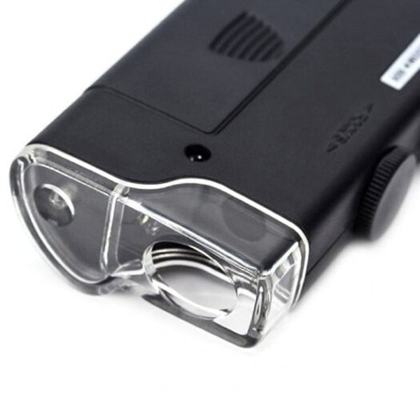 60 100 Times Universal Mobile Phone Clip Magnifying Glass Portable Microscope Black Microscopes