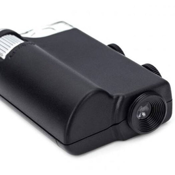 60 100 Times Universal Mobile Phone Clip Magnifying Glass Portable Microscope Black Microscopes