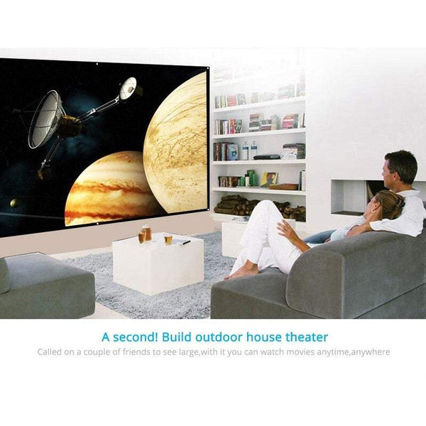 60 Hd 169 White Inch Diagonal Projection Foldable Theatre For Wall Indoors Outdoors Projector Screens