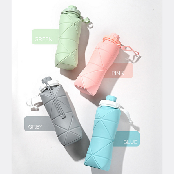 600Ml Folding Silicone Water Bottle Sports Outdoor Travel Portable Cup Running Riding Camping Hiking Kettle