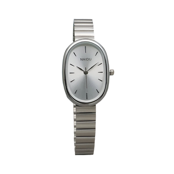 Oval Small Kit Bamboo Strap Girls Watch Fashion Quartz Timepiece Watches