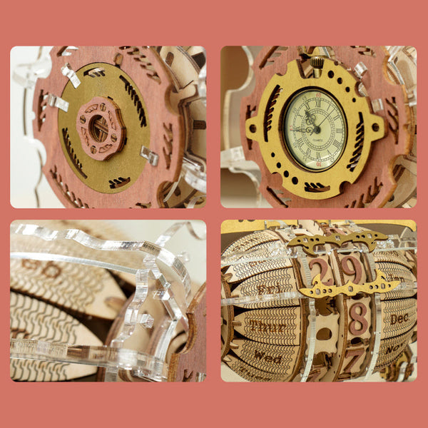 Rokr Time Engine Calendar 3D Wooden Puzzle Model Toys For Children Kids Lc801 Puzzles