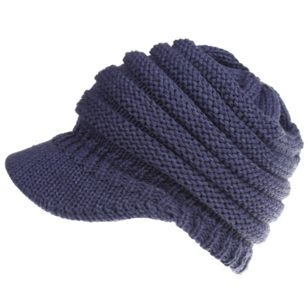 Women Ponytail Beanies Autumn Winter Soft Knitting Caps Warm Ladies Hats