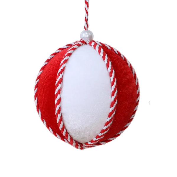 Christmas Ball Ornament Red And White10cm Tree Decoration Gift Box Window Display Seasonal Decorations