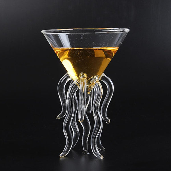 Octopus 13Cm tail Glass Shot Transparent Jellyfish Cup Drinkware tail & Liquor Glasses