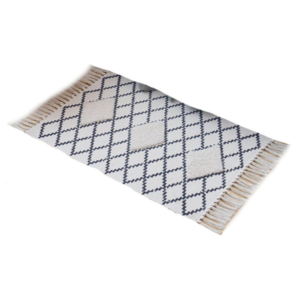 60 X 90Cm Retro Bohemian Hand Woven Cotton Linen Carpet Rug Rugs