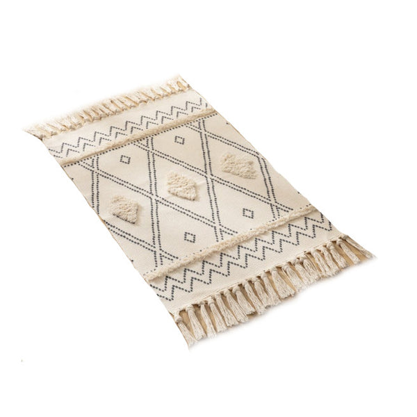 60 X 90Cm Retro Bohemian Hand Woven Cotton Linen Carpet Rug Rugs