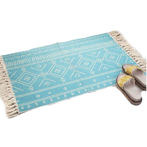 60 X 90Cm Retro Bohemian Hand Woven Cotton Linen Carpet Rug Rugs