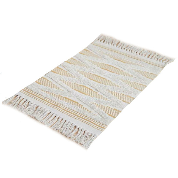 60 X 90Cm Retro Bohemian Hand Woven Cotton Linen Carpet Rug Rugs