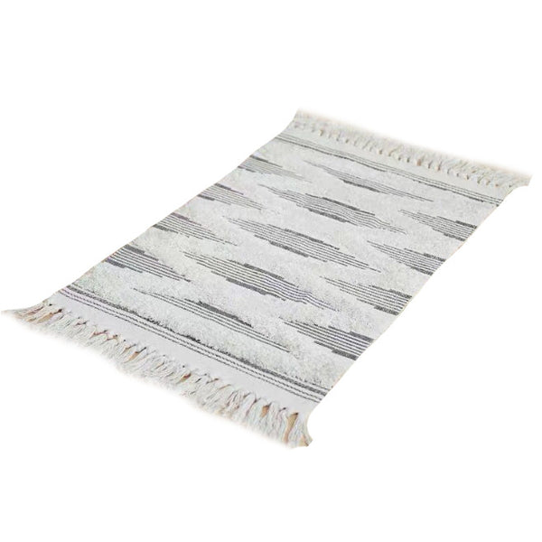 60 X 90Cm Retro Bohemian Hand Woven Cotton Linen Carpet Rug Rugs