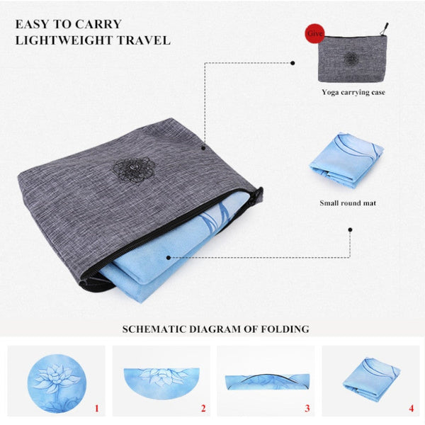 60Cm Round Suede Non Slip Mandala Yoga Meditation Mat Mats & Non Slip Towels