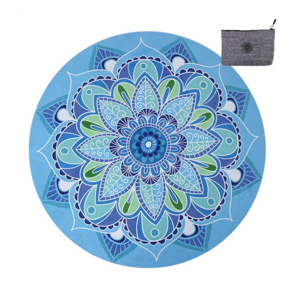 60Cm Round Suede Non Slip Mandala Yoga Meditation Mat Mats & Non Slip Towels