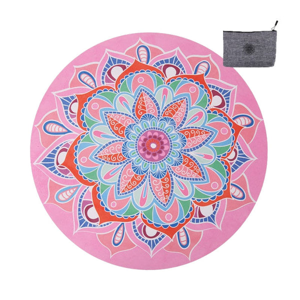 60Cm Round Suede Non Slip Mandala Yoga Meditation Mat Mats & Non Slip Towels